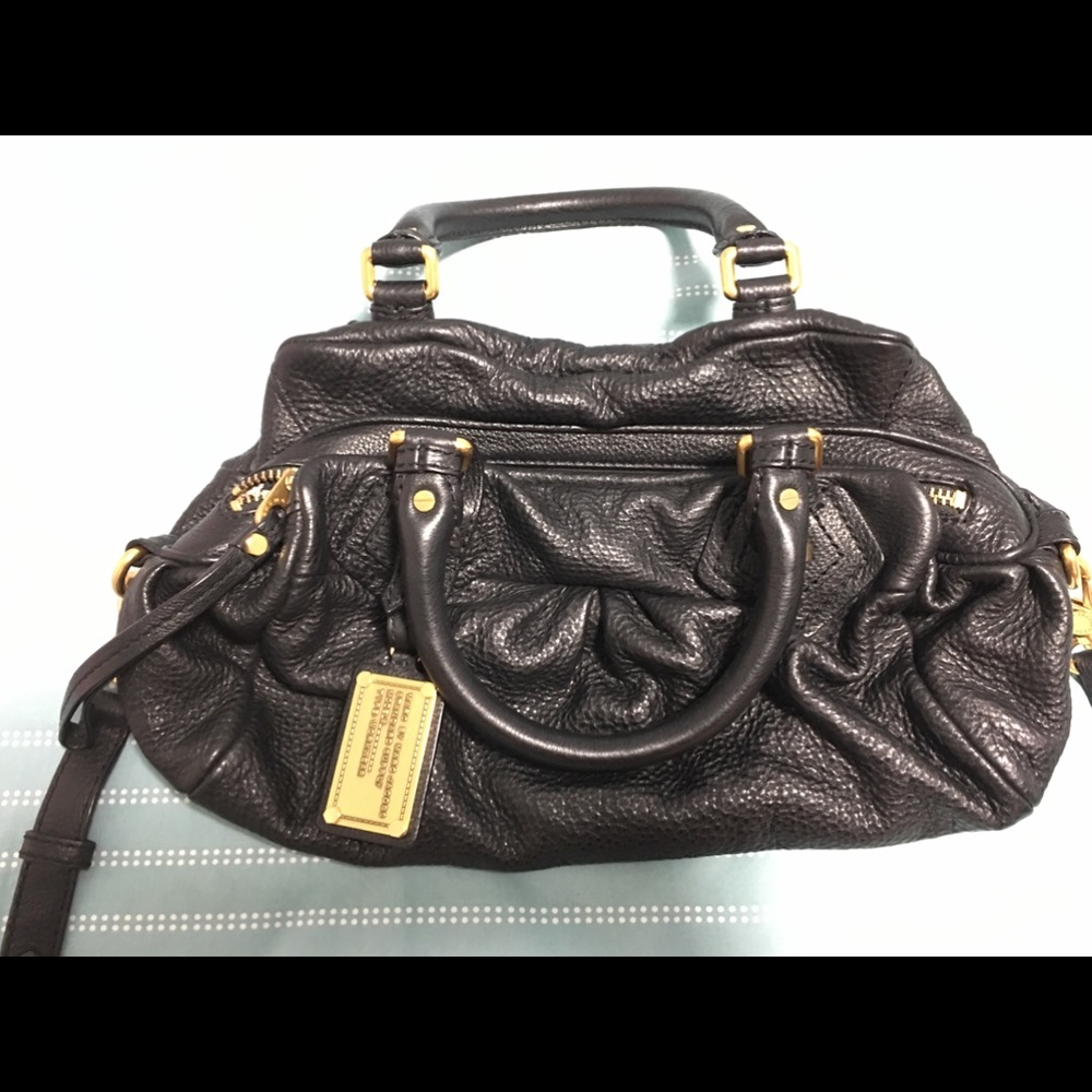 Marc by Marc Jacobs Black Pebbled Leather Handbag